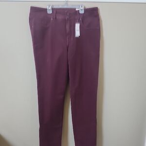 Lane Bryant Straight Leg Jeans in Deep Burgundy